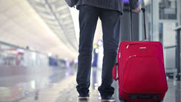 airport suitcase walking